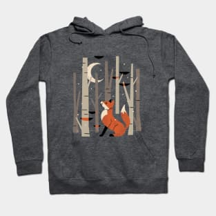 Winter Forest Fox Hoodie